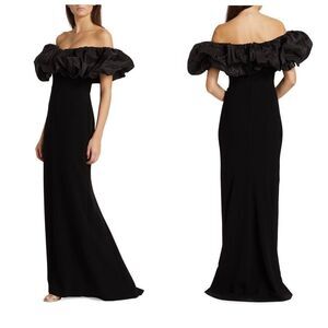 Catherine Regehr St. Martin Off-The-Shoulder Sheath Gown size 6
